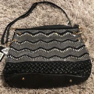 Black bling purse